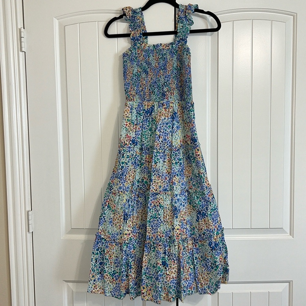 Multi Colored Floral Smocked Midi Dress! - Picture 2 of 11